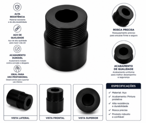 Cabeça de bater dupla p haste 1 e revestimento 212 Cabeça de Bater Dupla para Haste 1" e Revestimento 2.1/2"