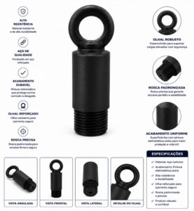 Elevador giratório duplo para revestimento 2.12 e haste 1″ Elevador Giratório Duplo para Revestimento 2.1/2" e Haste 1"