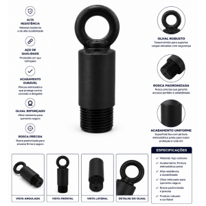 Elevador giratório duplo para revestimento 2.12 e haste 1″ Elevador Giratório Duplo para Revestimento 2.1/2" e Haste 1"