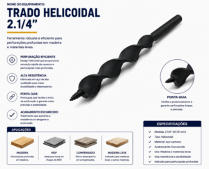 Trado Helicoidal 2.1/4"